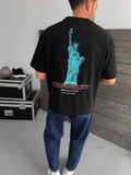 Black Statue of Liberty Printed T-Shirt TW-1033