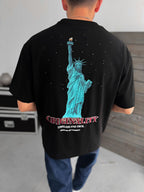Black Statue of Liberty Printed T-Shirt TW-1033