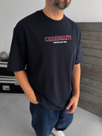 Navy Blue Statue of Liberty Printed T-Shirt TW-1033