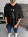 Black Rabbit Embroidered T-Shirt TW-1053