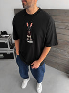 Black Rabbit Embroidered T-Shirt TW-1053