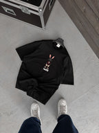 Black Rabbit Embroidered T-Shirt TW-1053