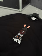 Black Rabbit Embroidered T-Shirt TW-1053