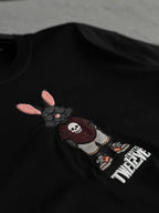 Black Rabbit Embroidered T-Shirt TW-1053