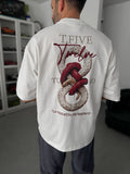 White Snake Print T-Shirt TW-1042