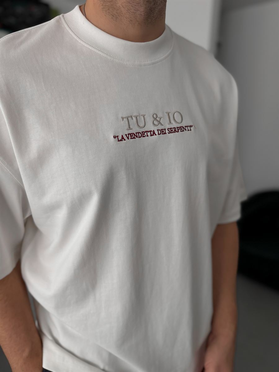 White Snake Print T-Shirt TW-1042