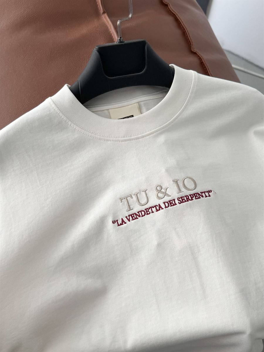 White Snake Print T-Shirt TW-1042