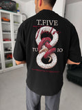 Black Snake Print T-Shirt TW-1042