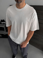 White Heart Embroidered Oversize T-Shirt TW-1023