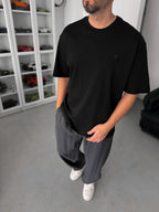 Black Heart Embroidered Oversize T-Shirt TW-1023