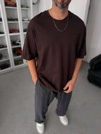 Coffee Heart Embroidered Oversize T-Shirt TW-1023