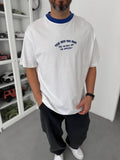 Blue Embroidered Oversize T-Shirt C-028