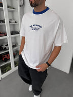 Blue Embroidered Oversize T-Shirt C-028