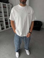 White United Print Oversize T-Shirt C-009