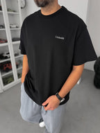 Black United Print Oversize T-Shirt C-009