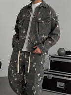 Grey Camouflage Pocket Jacket C-1790