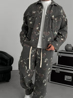 Grey Camouflage Pocket Jacket C-1790