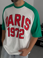 White Paris Print Oversize T-Shirt JJ-343