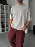 Grey Basic Washed Oversize T-Shirt JJ-295
