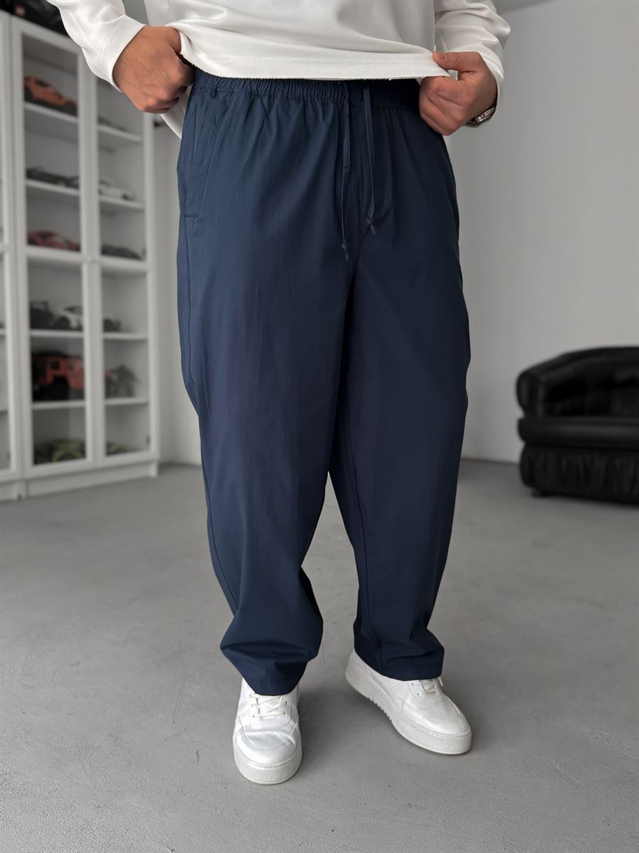 Navy Blue Slim Fit Trousers JJ-118