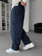 Navy Blue Slim Fit Trousers JJ-118