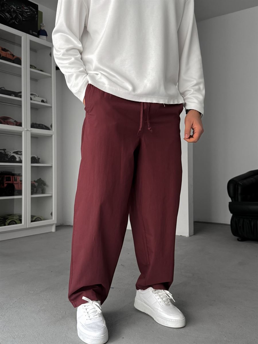 Burgundy Slim Fit Trousers JJ-118