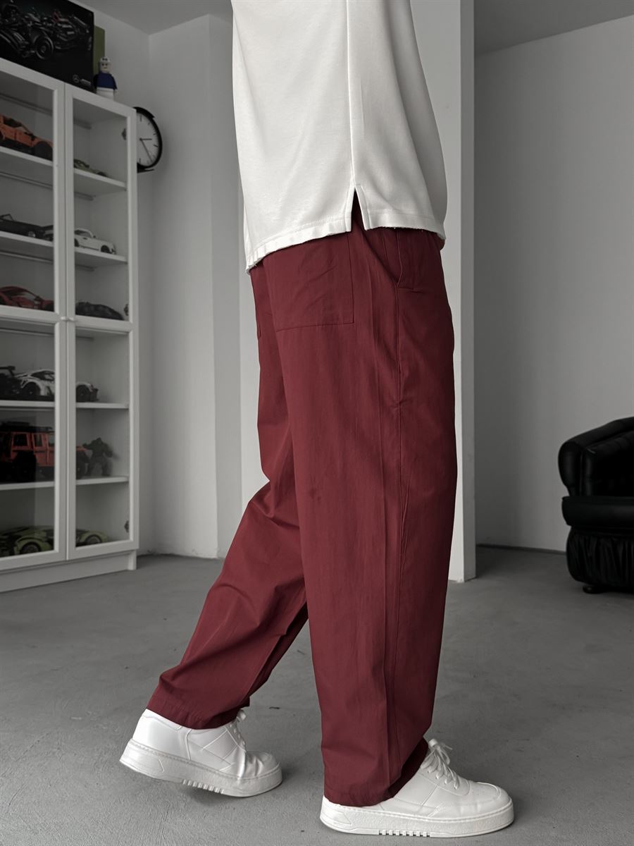 Burgundy Slim Fit Trousers JJ-118