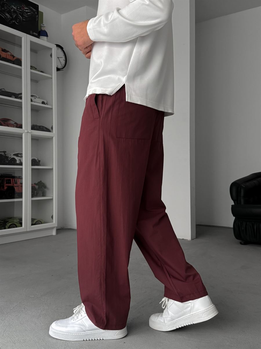 Burgundy Slim Fit Trousers JJ-118