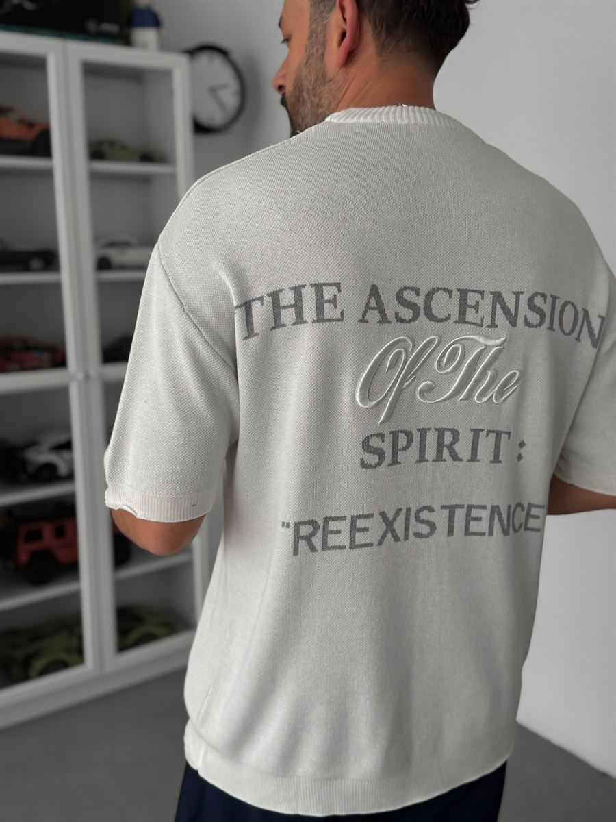 Off-white embroidered ribbed knit T-shirt TW-3341