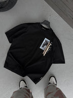 Black Tassel Horse Print Oversize T-Shirt SW-5106