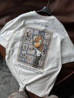 White Vincent Patch Oversize T-Shirt SW-5083