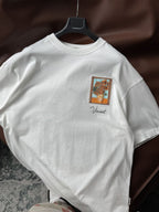 White Vincent Patch Oversize T-Shirt SW-5083