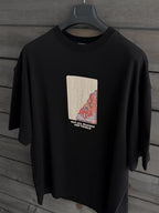 Black Back Embossed Oversize T-Shirt SW-5084