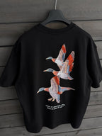 Black Goose Patch Oversize T-Shirt SW-5057