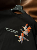 Black Goose Patch Oversize T-Shirt SW-5057