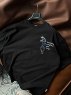 Black Floral Embroidered Oversize T-Shirt SW-5054