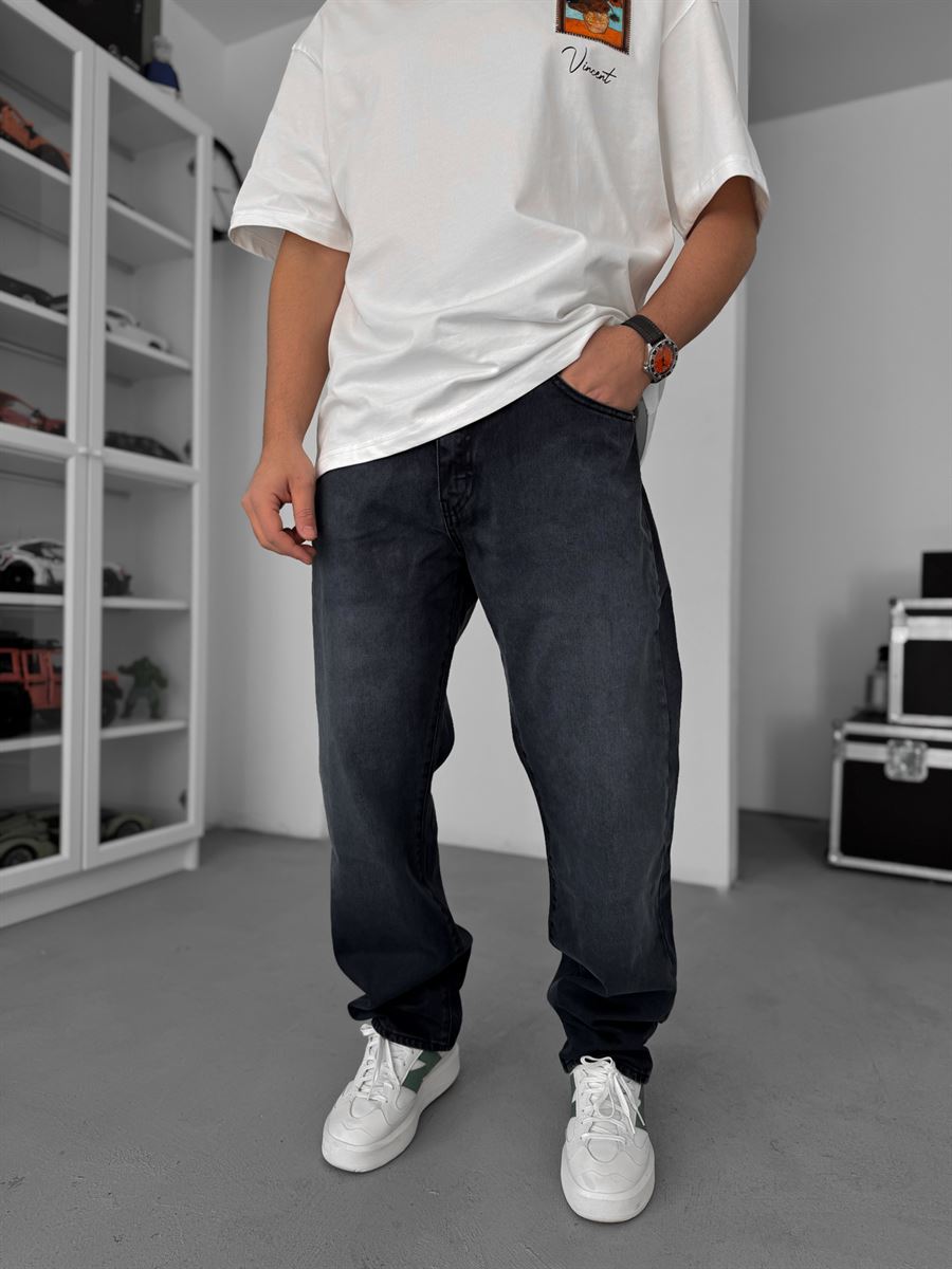 Anthracite Distressed Baggy Jeans GJ-17056/1
