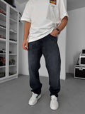 Anthracite Distressed Baggy Jeans GJ-17056/1