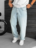 Ice Blue Effect Baggy Jeans GJ-17052-930-969