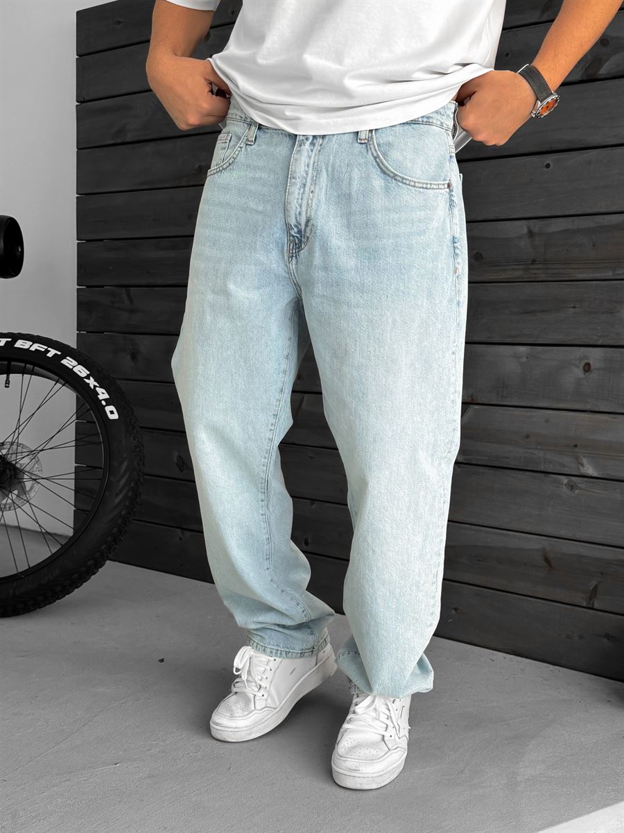 Ice Blue Effect Baggy Jeans GJ-17052-930-969