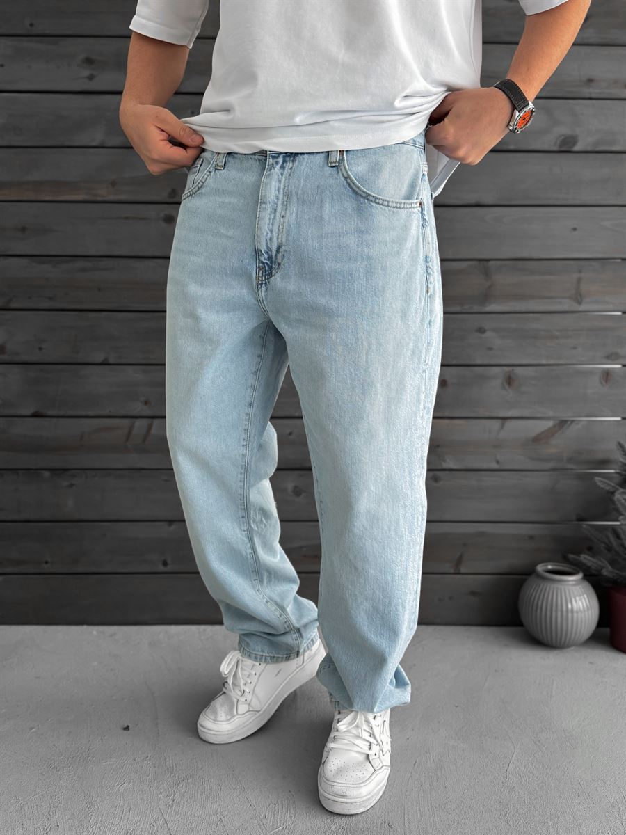 Ice Blue Effect Baggy Jeans GJ-17052-930-969
