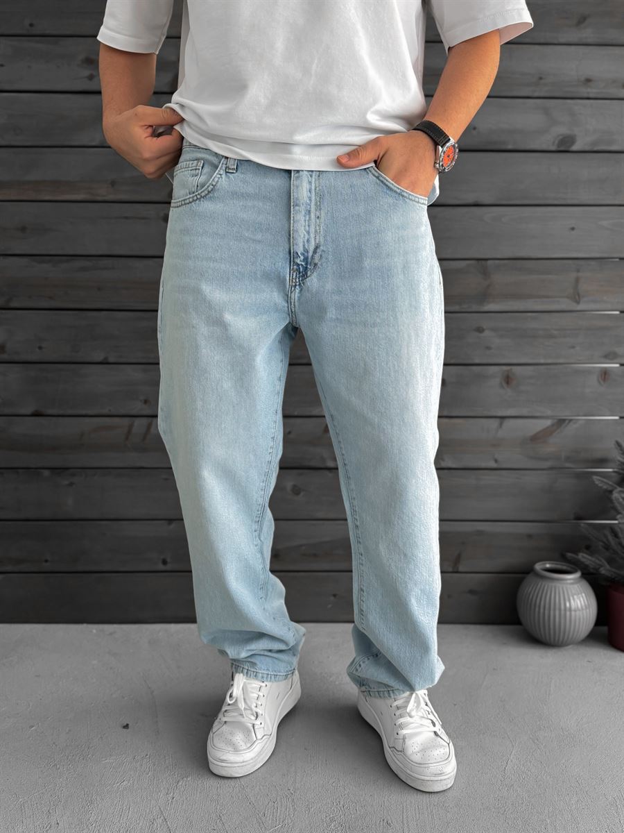 Ice Blue Effect Baggy Jeans GJ-17052-930-969