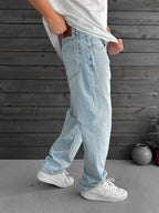 Ice Blue Effect Baggy Jeans GJ-17052-930-969