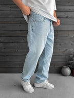 Ice Blue Effect Baggy Jeans GJ-17052-930-969