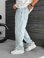 Ice Blue Effect Baggy Jeans GJ-17052-930-969