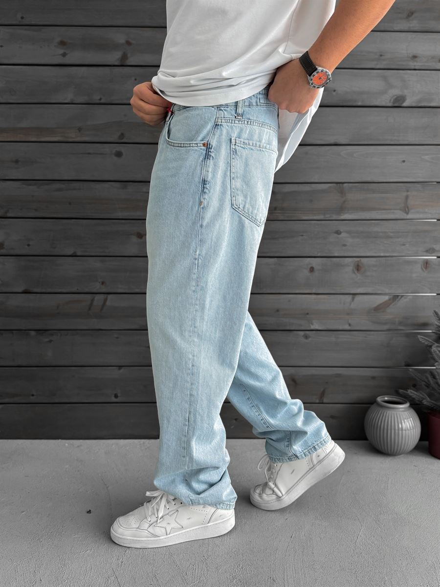 Ice Blue Effect Baggy Jeans GJ-17052-930-969