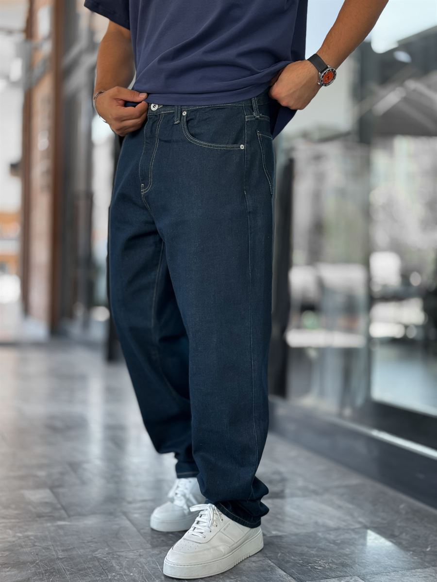 Dark Blue Basic Baggy Jeans GJ-16969/16974