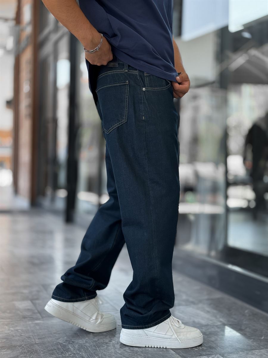 Dark Blue Basic Baggy Jeans GJ-16969/16974