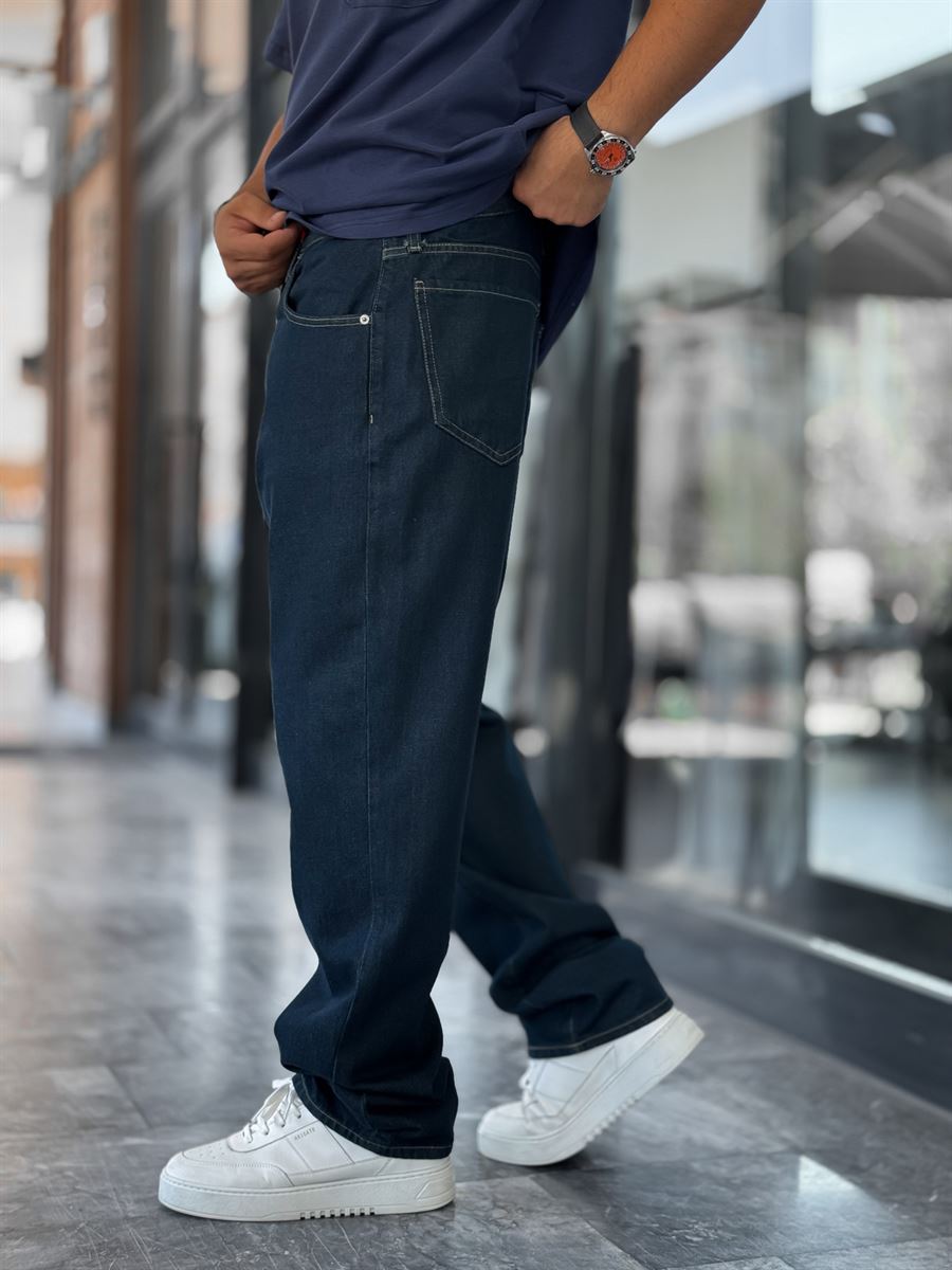 Dark Blue Basic Baggy Jeans GJ-16969/16974