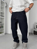 Navy Blue Basic Baggy Jean GJ-16969/16974